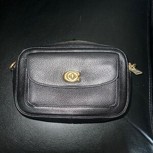 Coach Black and Gold Crossbody Bag